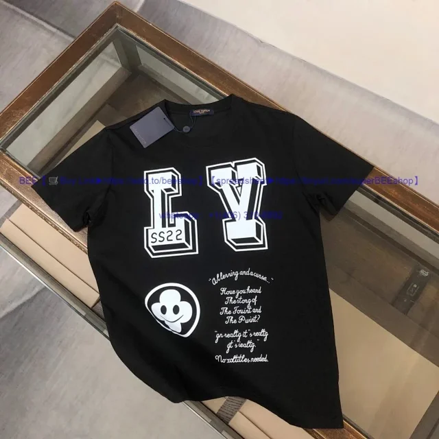 Louis Vuitton T-Shirts Short-Sleeve Crew-Neck Graphic product detail image 19