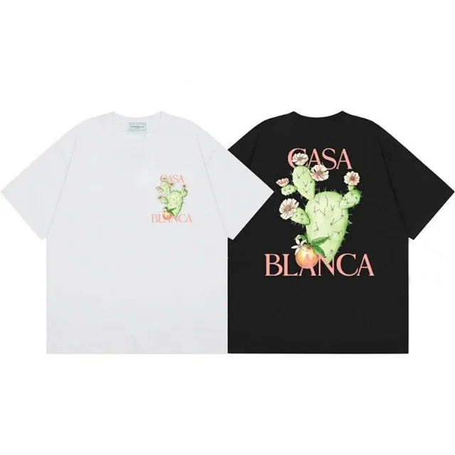 Casablanca T-Shirts Short-Sleeve Graphic Logo T-Shirt product detail image 6