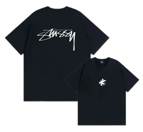 Stussy Classic Logo Oversized T-Shirt Black - 1
