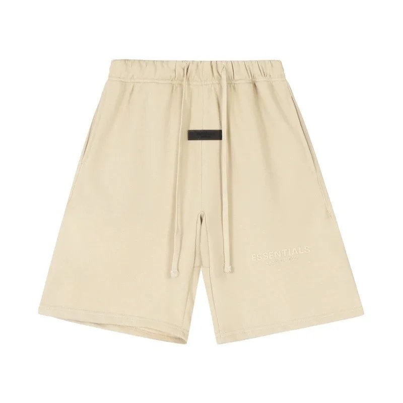 Fear of God Shorts ESSENTIALS drawstring logo — 2419 Light Apricot (Silicone Letters)