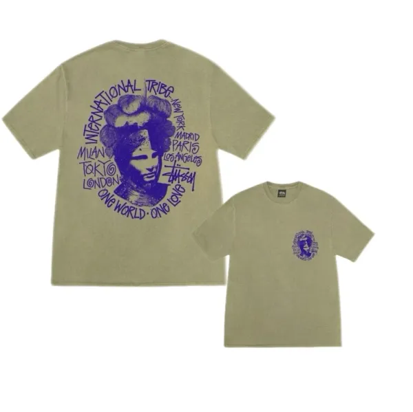 Stüssy International Tribe Olive T-Shirt - 1
