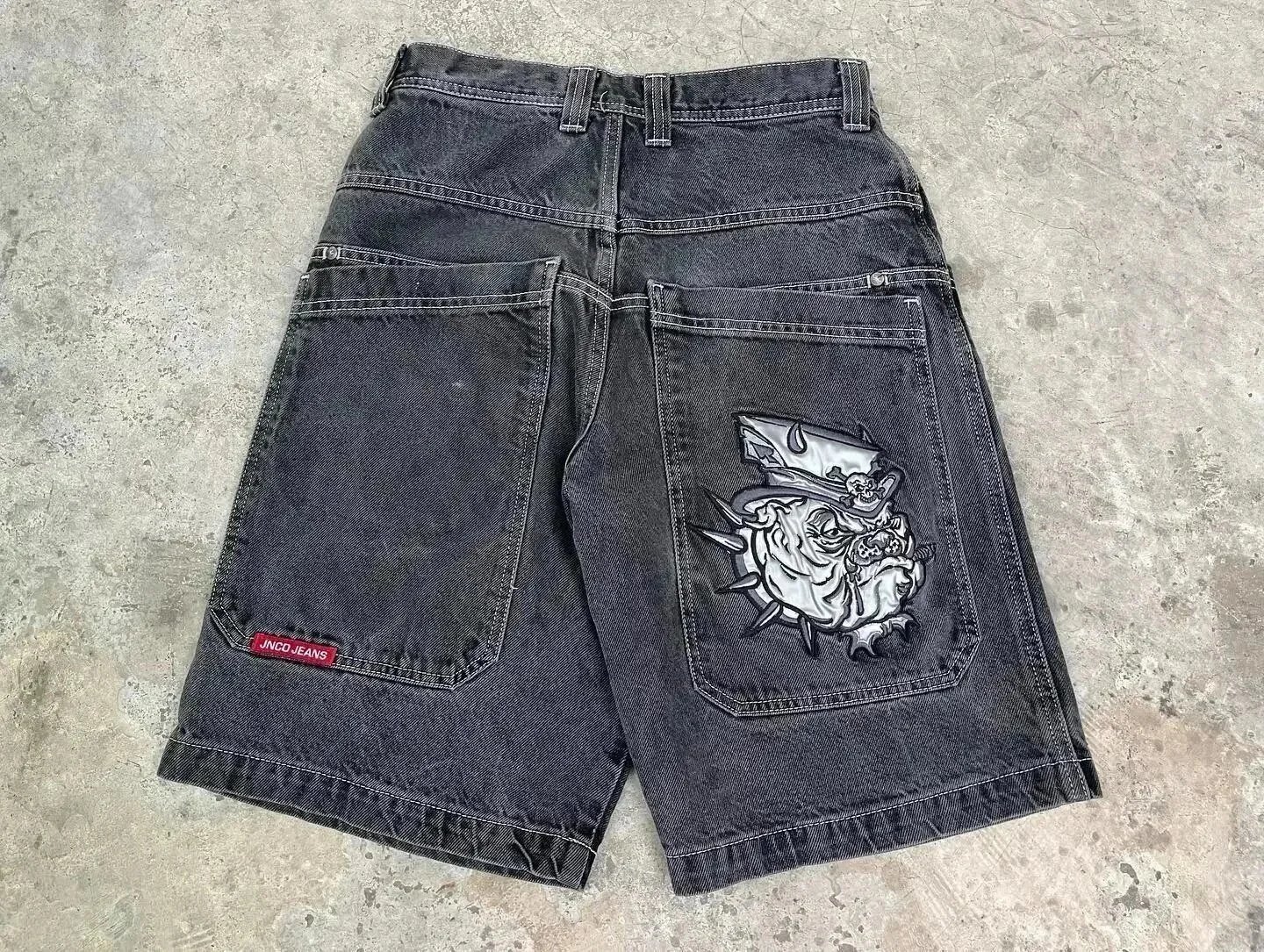 JNCO Jeans Shorts Wide-Leg Denim Graphic — BB-003