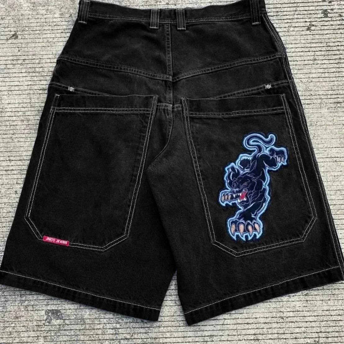JNCO Jeans Shorts Wide-Leg Denim Graphic — BB-027