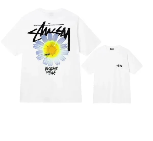 Stüssy Daisy Print T-Shirt White - 1