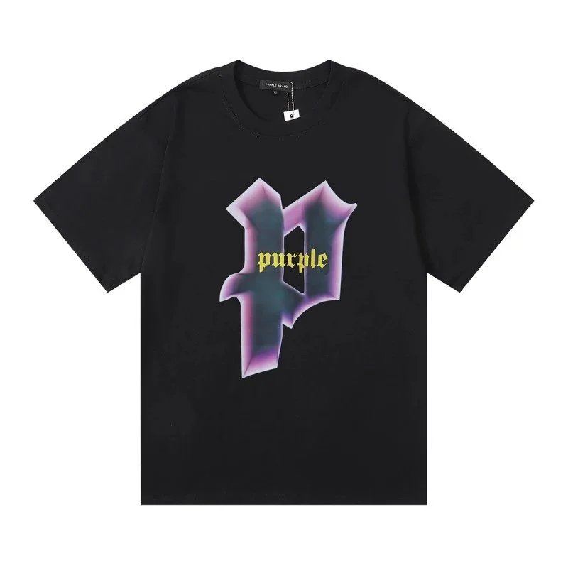 Purple Brand T-Shirts Short-Sleeve Graphic Print — 3027 Black