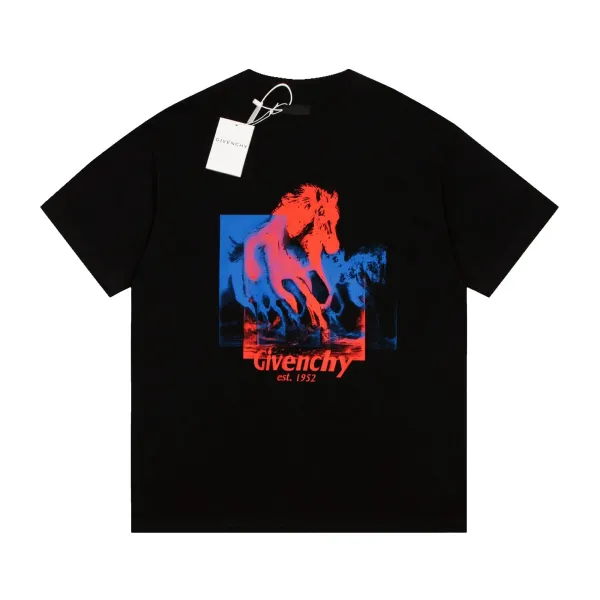 Givenchy Horse Print Graphic T-Shirt Black - 1