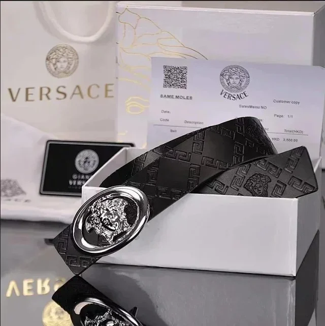 Versace Belts K4-02273 Medusa buckle embossed leather belt product detail image 9