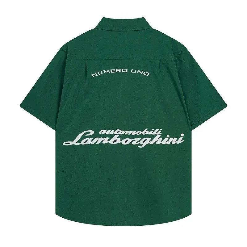 Rhude x Automobili Lamborghini 1963–2023 Oversized Short-Sleeve Shirt Army Green - 5