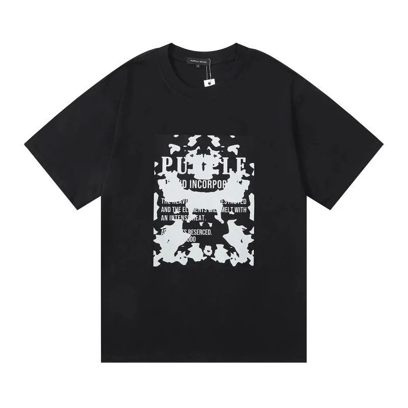 Purple Brand T-Shirts Short-Sleeve Graphic Print — 3011 Black