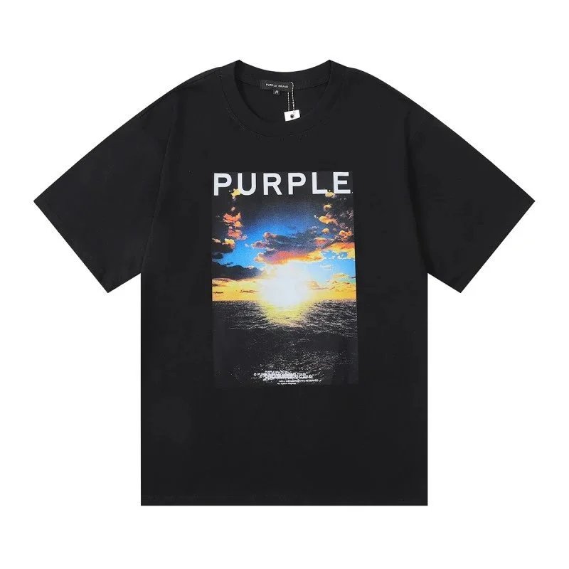 Purple Brand T-Shirts Short-Sleeve Graphic Print — 3007 Black