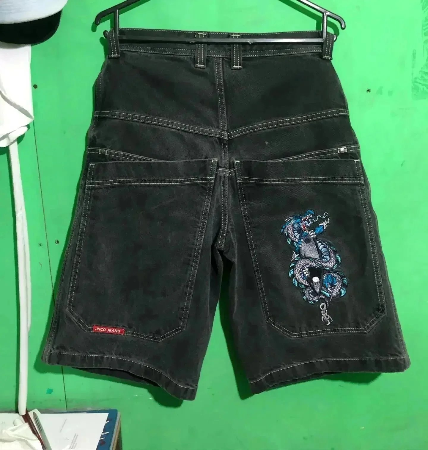 JNCO Jeans Shorts Wide-Leg Denim Graphic — BB-022