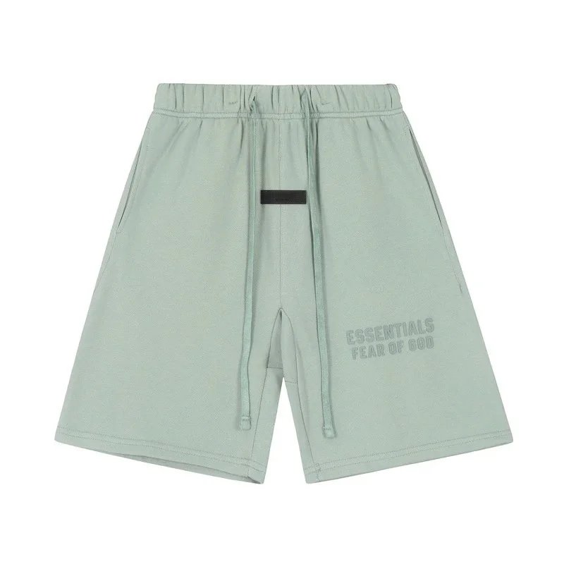 Fear of God Shorts ESSENTIALS drawstring logo — 2411 Cyan (Silicone Letters)