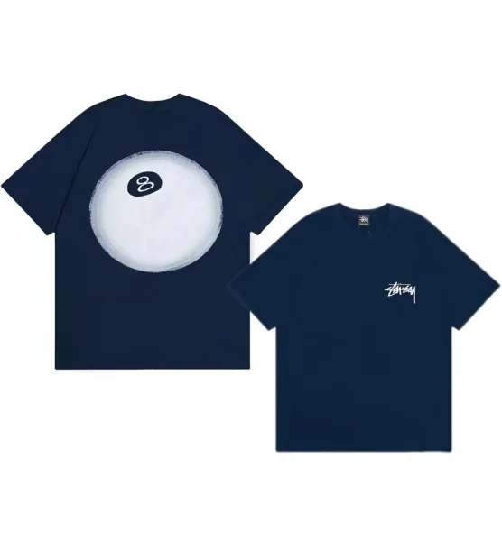 Stussy 8-Ball Graphic T-Shirt Navy - 1