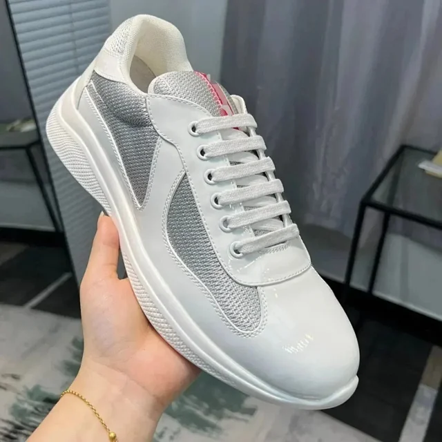 Unbranded Sneakers Low-Top Lace-Up Patent and Textile product detail image 1