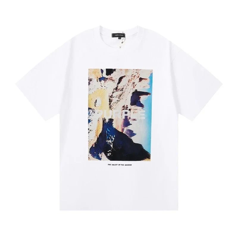 Purple Brand T-Shirts Short-Sleeve Graphic Print — 3028 White