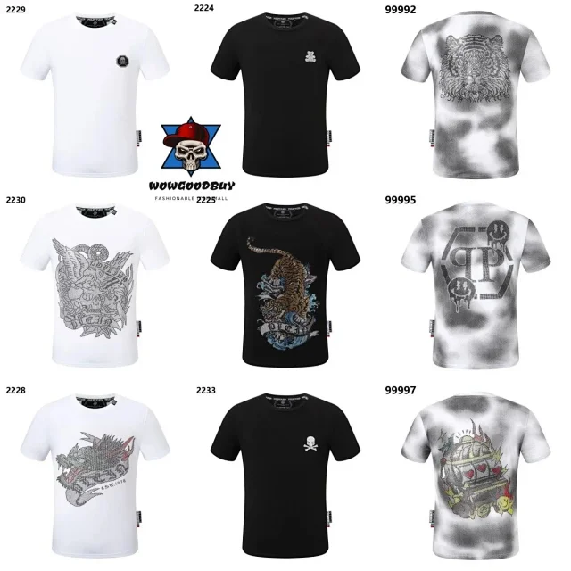 Philipp Plein T-Shirts Graphic Rhinestone T-Shirt product detail image 1