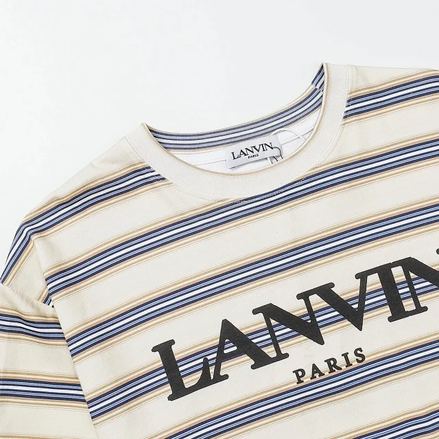Lanvin T-Shirts Short-Sleeve Paint-Splatter Logo T-Shirt product detail image 1