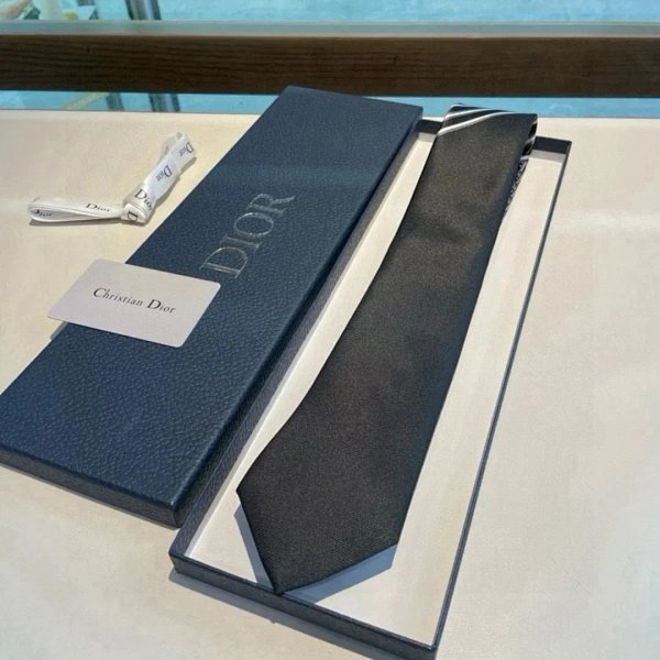 Dior Classic Silk Necktie Black Ties product listing in Litbuy spreadsheet finds
