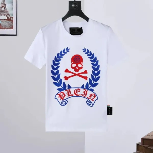 Philipp Plein Skull Crest White T-Shirt - 1