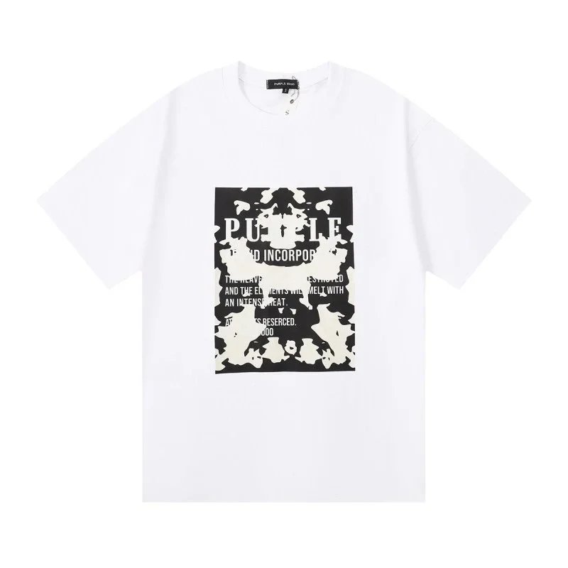 Purple Brand T-Shirts Short-Sleeve Graphic Print — 3011 White