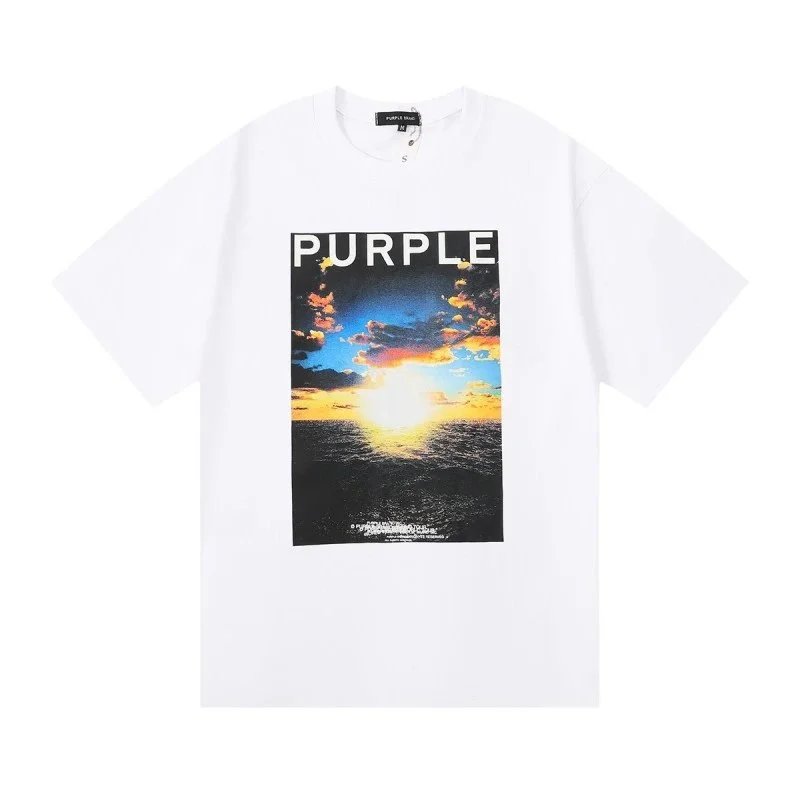 Purple Brand T-Shirts Short-Sleeve Graphic Print — 3007 White
