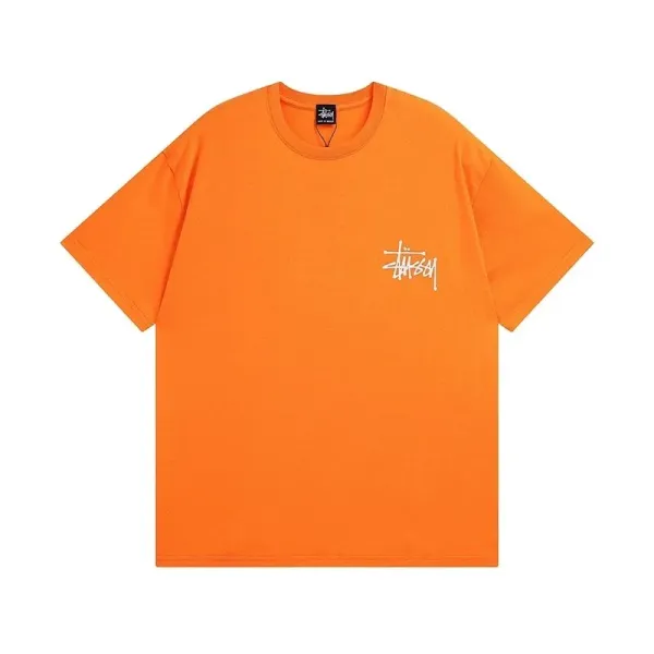 Stüssy Classic Logo Orange T-Shirt - 1