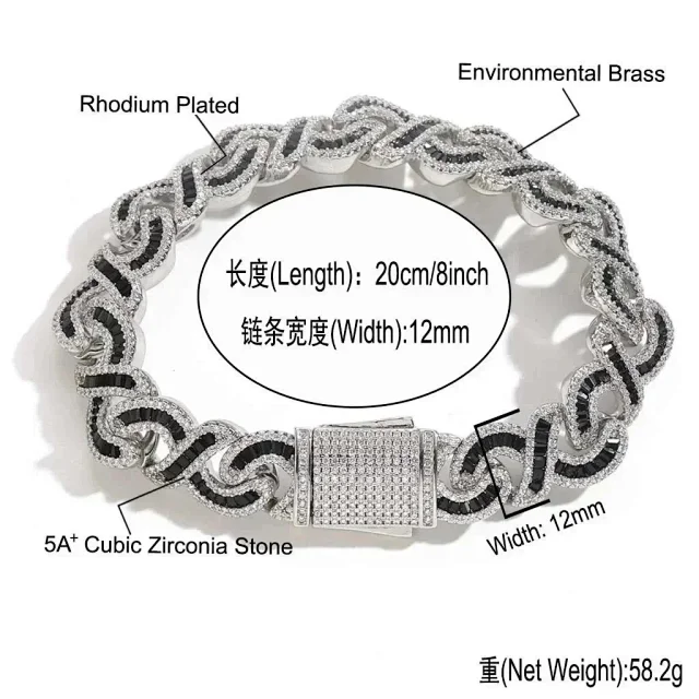 Unbranded Jewelry SY06 Cubic Zirconia Chain Bracelet product detail image 2