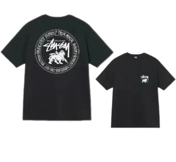 Stüssy Lion Seal Black T-Shirt - 1