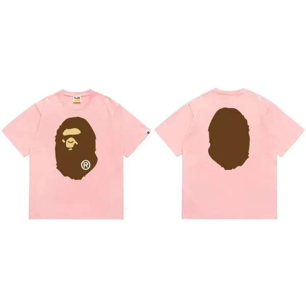 A Bathing Ape Classic Ape Head Pink T-Shirt - 1