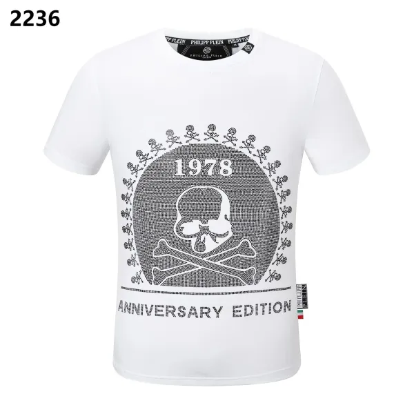 Philipp Plein 1978 Anniversary Edition Skull Rhinestone T-Shirt White - 1