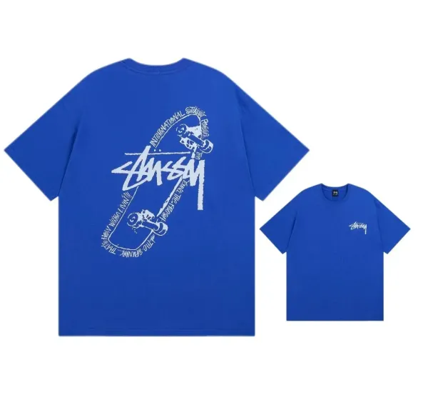 Stussy International Stussy Graphic T-Shirt Royal Blue - 1
