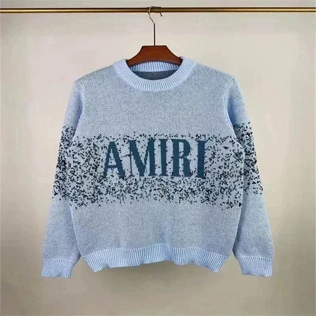 Amiri Knitwear Crew-Neck Logo Knit Sweater product detail image 1