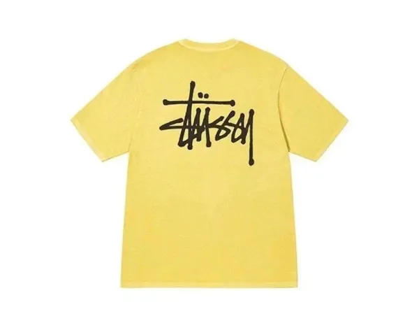 Stüssy Classic Logo Yellow T-Shirt - 1
