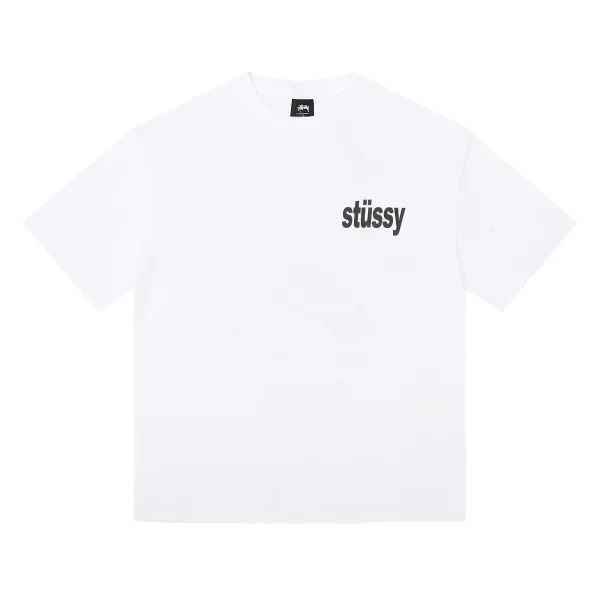 Stüssy Classic Logo White T-Shirt - 1