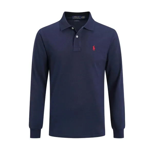 Ralph Lauren Classic Fit Long-Sleeve Polo Black - 9