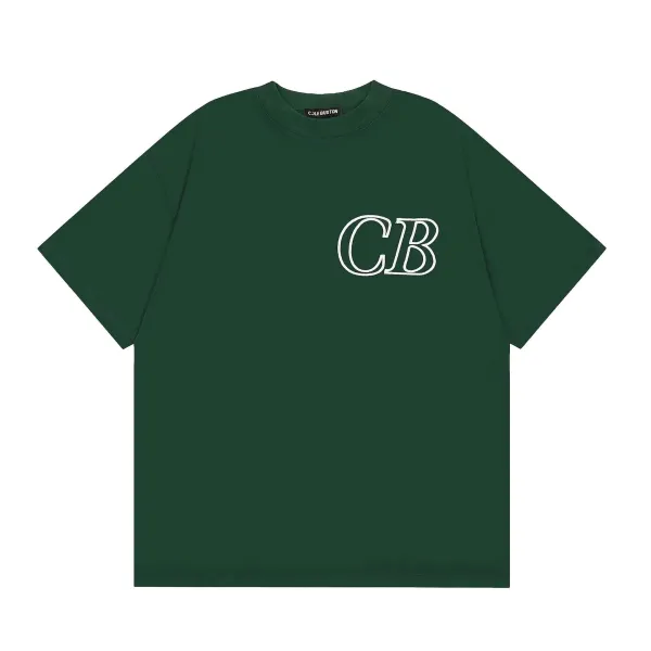 Cole Buxton CB Outline Logo Forest Green T-Shirt - 1