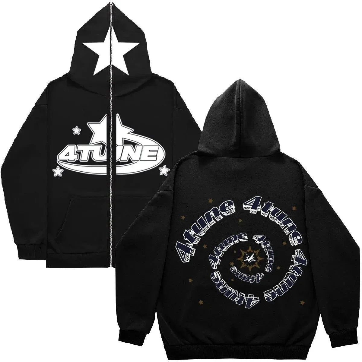 Trapstar Hoodies & Sweatshirts SQ002 zip-up hoodie with graphic prints — 35 black