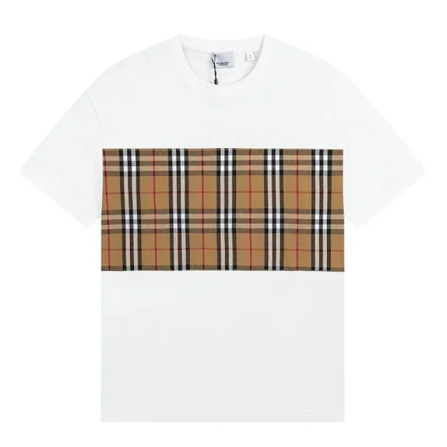 Burberry T-Shirts Short-Sleeve Logo and Check Graphic product detail image 3