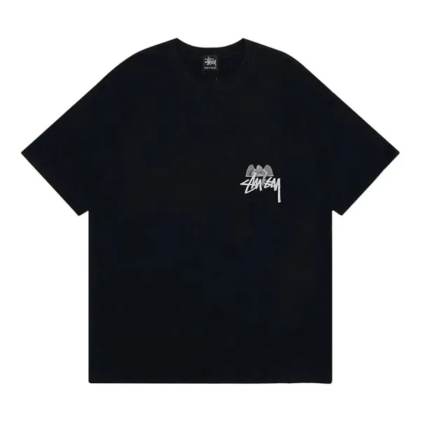 Stüssy Mountain Logo Black T-Shirt - 1