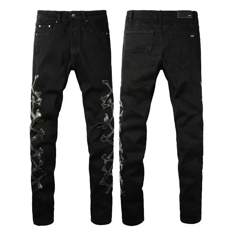 Amiri Distressed printed denim jeans image 11