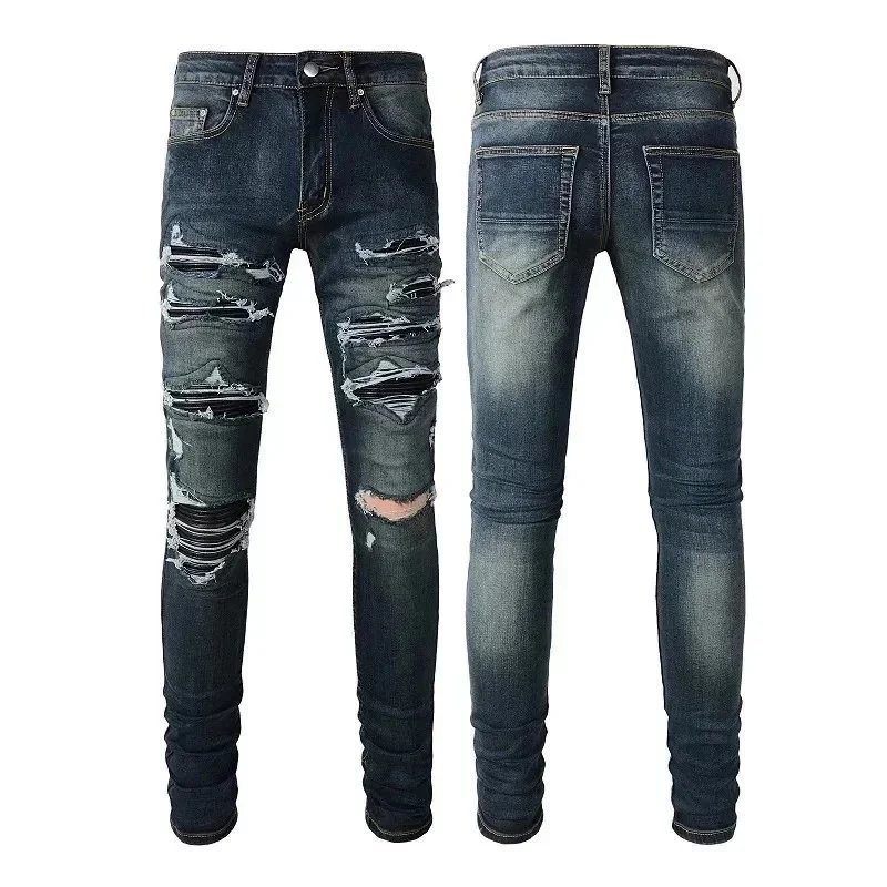 Amiri Distressed printed denim jeans — 10