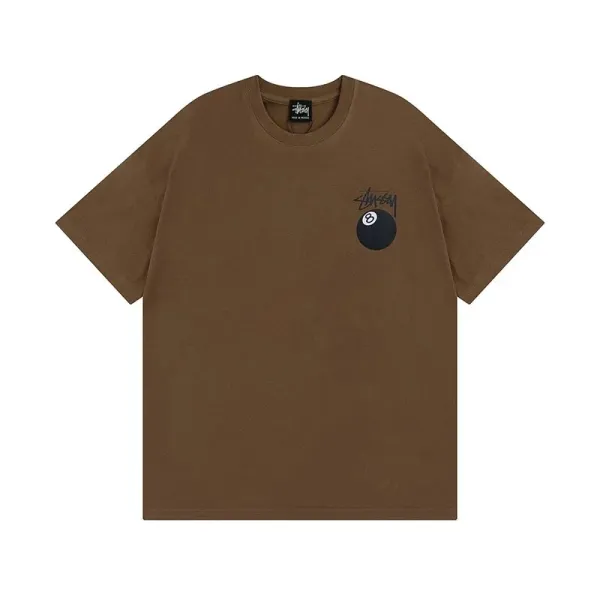 Stüssy 8-Ball Graphic T-Shirt Brown - 1