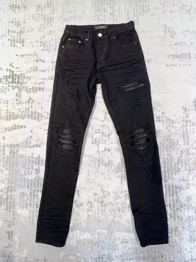 Amiri Distressed printed denim jeans product detail image 13