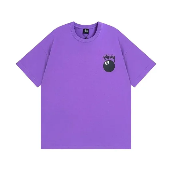 Stüssy 8-Ball Graphic T-Shirt Purple - 1