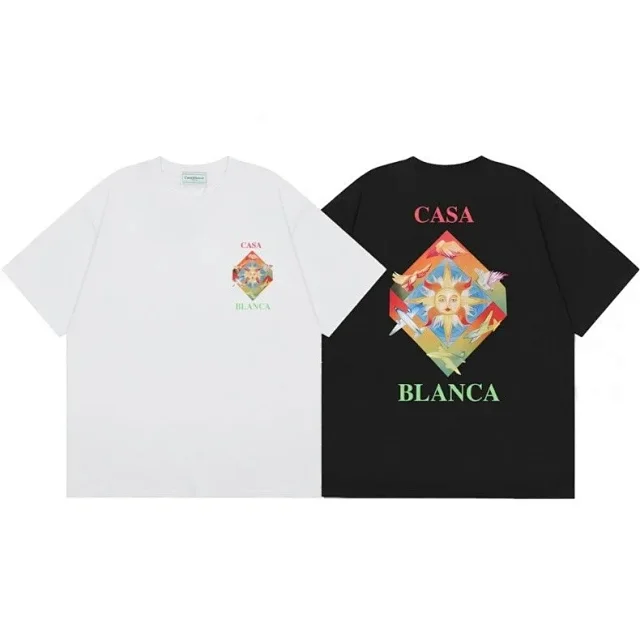 Casablanca T-Shirts Short-Sleeve Graphic Logo T-Shirt product detail image 1