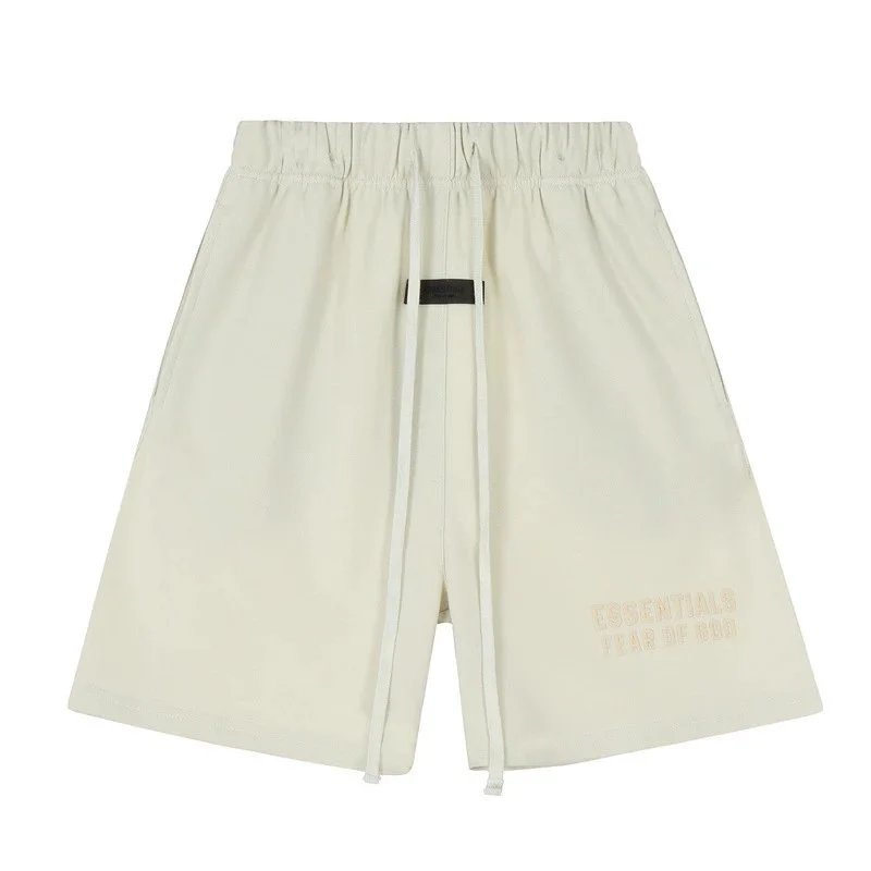 Fear of God Shorts ESSENTIALS drawstring logo — A2310 Apricot (Flocked Letters)