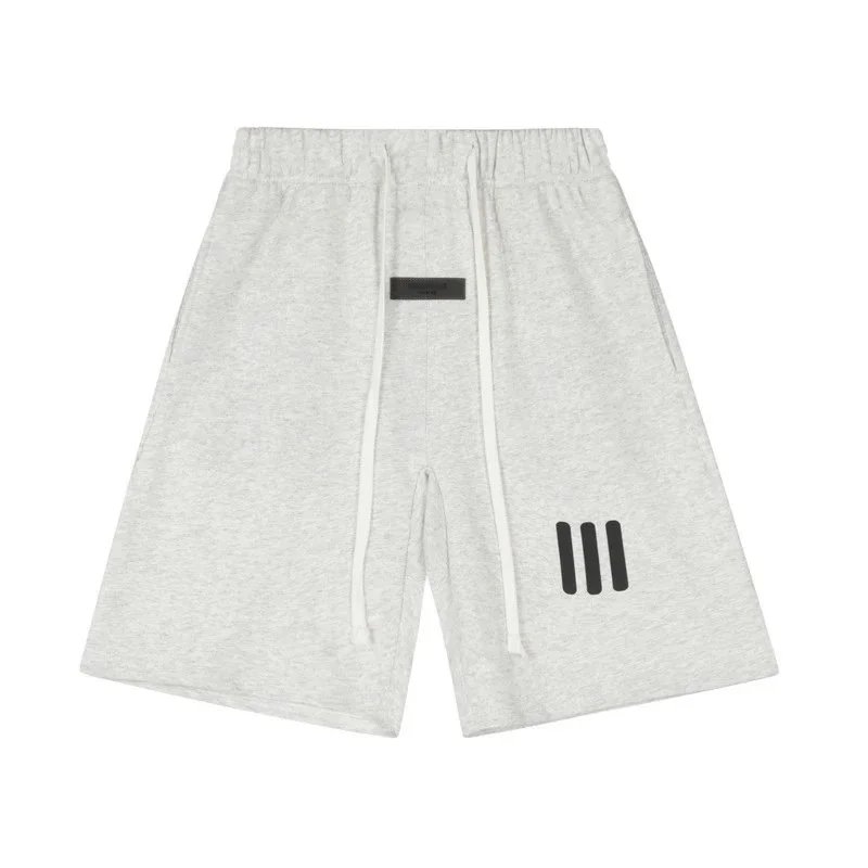 Fear of God Shorts ESSENTIALS drawstring logo — 2413 White Lime (Silica Gel Letters)