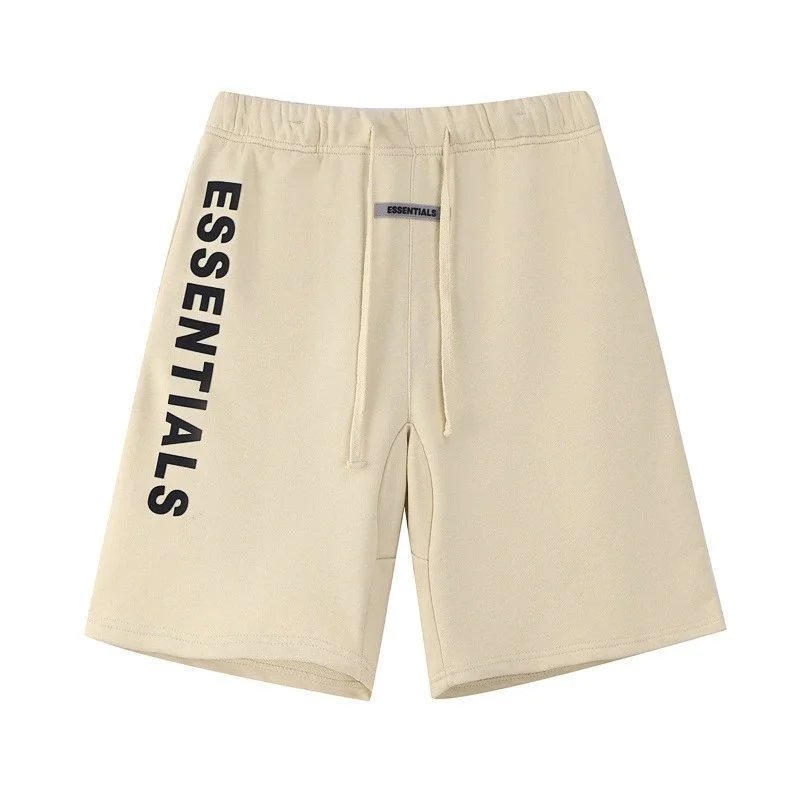 Fear of God Shorts ESSENTIALS drawstring logo — 2202 Apricot (Silicone Letters)