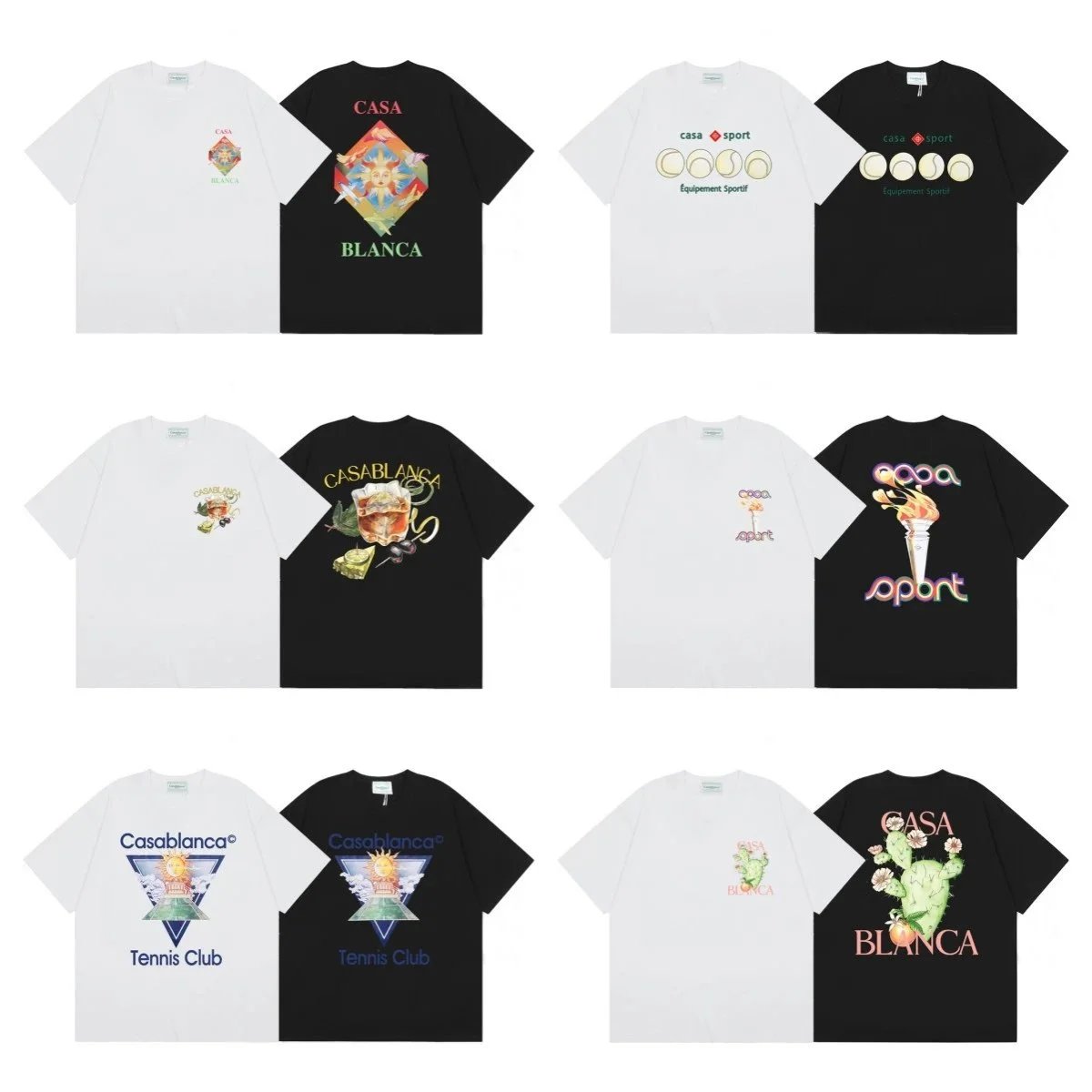 Casablanca T-Shirts Short-Sleeve Graphic Logo T-Shirt image 3