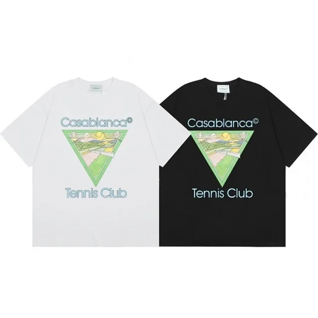Casablanca T-Shirts Short-Sleeve Graphic Logo T-Shirt product detail image 8
